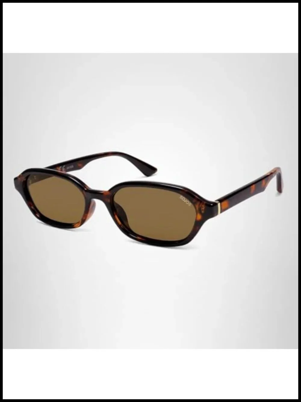 Retro Rectangle Polarized Sunglasses for Women Men Trendy Hexagon Narrow Chic